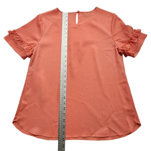Van Heusen Womens Blouse 3/4 Sleeve Solid Peach Size‎ M - Picture 7 of 11